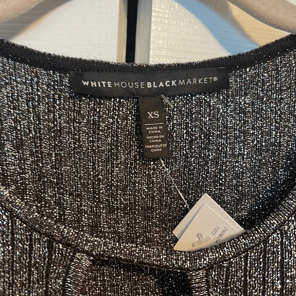 NWT White House Black Markets shimmer Ombre shell sleeveless  shirt size XS - Picture 3 of 8